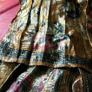 Metallic Floral Scarf